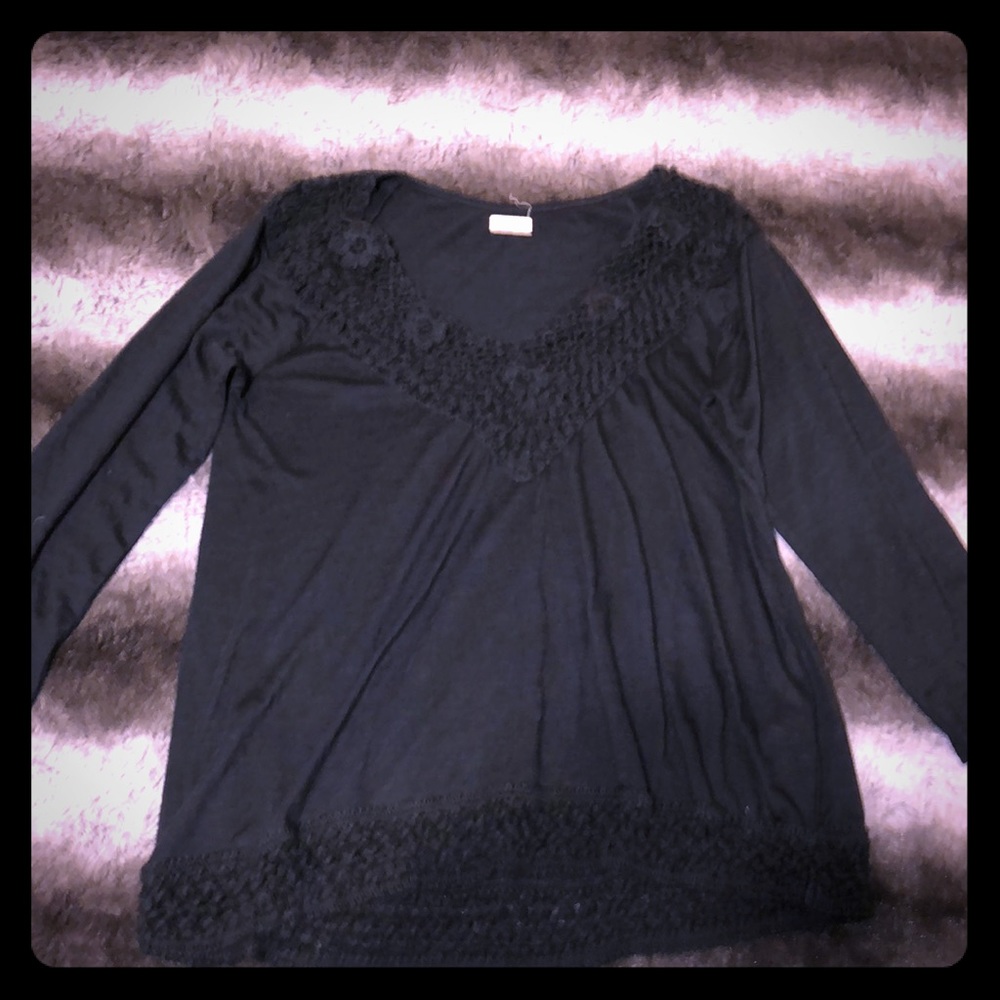 HOLLISTER black three quarter shirt